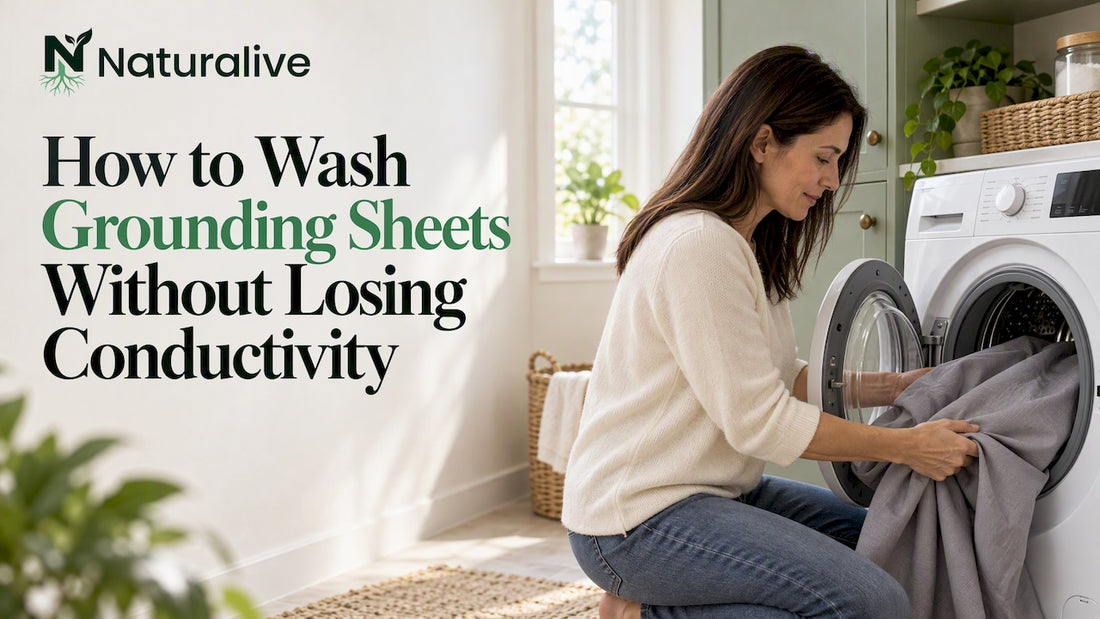 Grounding sheet loaded into a washer